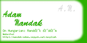 adam mandak business card